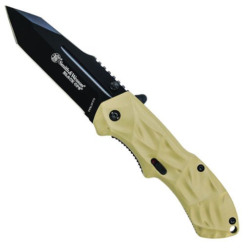 Smith & Wesson Black Ops Tanto Folding Knife - Tan Handle
