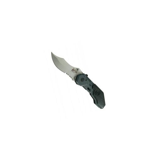 Smith & Wesson SW-SWMP1S Military Police Scooped Back Drop Serrated Single Blade Pocket Knife