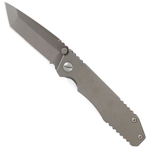 Schrade Tanto Frame Lock With Stamped Design In Handle Titanium Coated Blade 9Cr18mov Steel