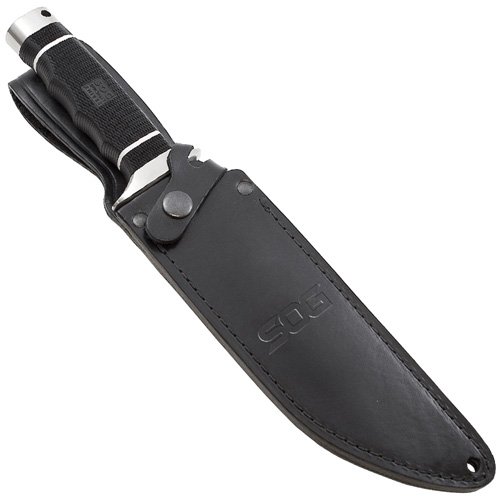 SOG Black Leather Sheath for Creed Knife