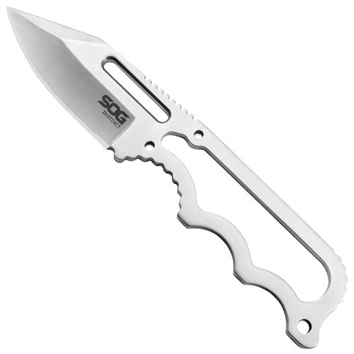 Instinct Silver Stainless Steel Handle Fixed Blade Knife