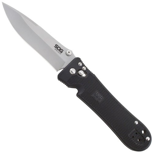 Spec Elite I Black GRN Handle Folding Blade Knife