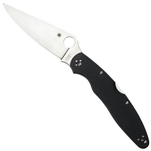 Police Model 4 Black G-10 Handle Folding Knife
