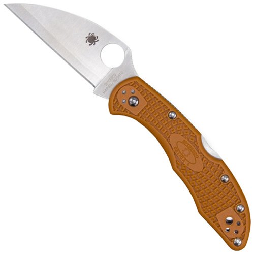 Delica 4 HA-P40 Steel Wharncliffe Blade Folding Knife  - Burnt Orange