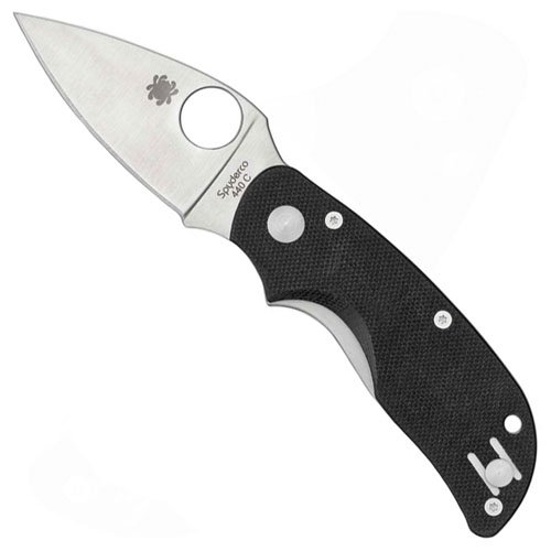 Cat C129G Plain Edge Folding Knife - Black