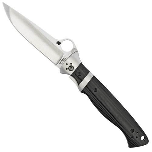 Vallotton Sub-Hilt Satin Blade Folding Knife - Black