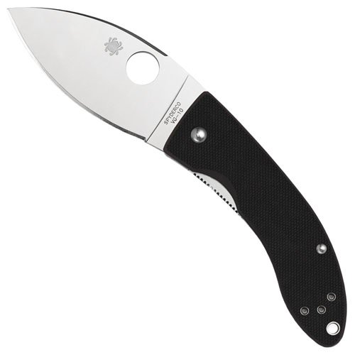 Spyderco Lil Lum Folding Knife With Satin Plain Blade And Black G10 Handles
