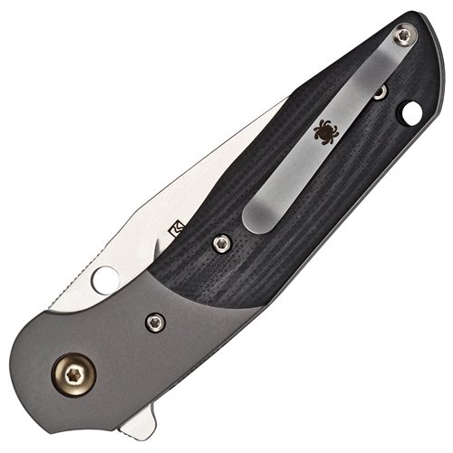 Hanan CPM-S30V Steel Stonewash Blade Folding Knife - Black