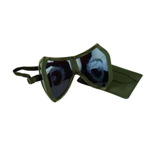 Surplus German Folding Goggles W/Pouch Used