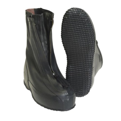 German Rubber Overshoes w/ Zipper - Black