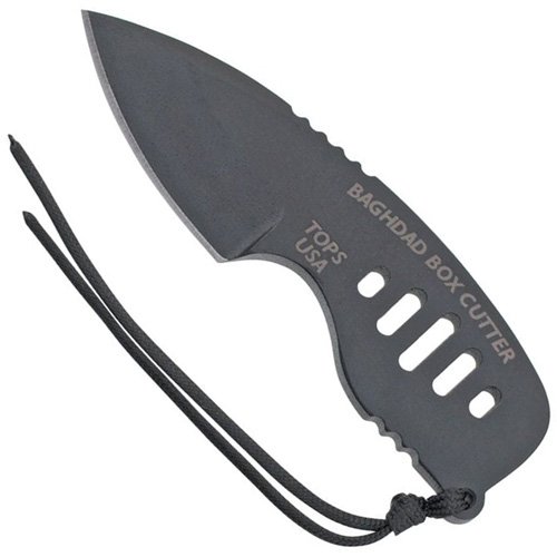 TOPS Baghdad Box Cutter Plain Edge Blade Fixed Knife