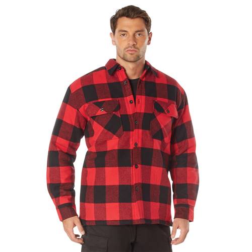 Buffalo Plaid Quilted Lined Jacket