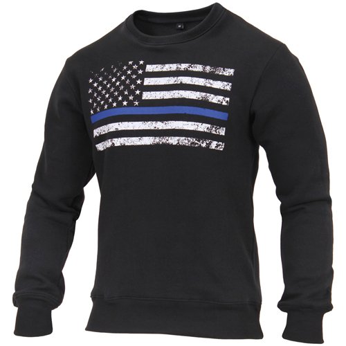 Ultra Force Thin Blue Line Flag Crew Neck Sweatshirt