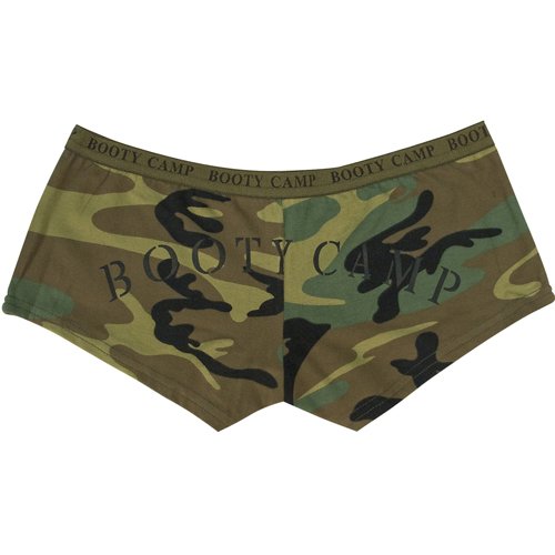 Womens Woodland Camo Booty Camp Booty Short