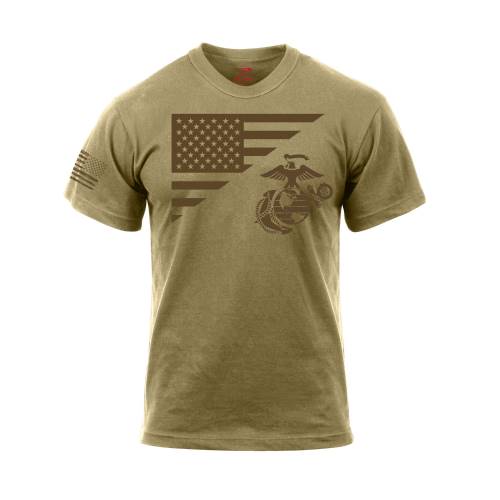 US Flag / USMC Eagle - Globe & Anchor T Shirt