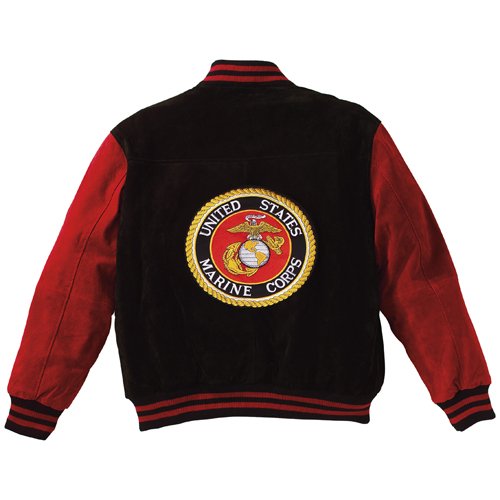 Mens MA-1 Suede Red Marines Flight Jacket