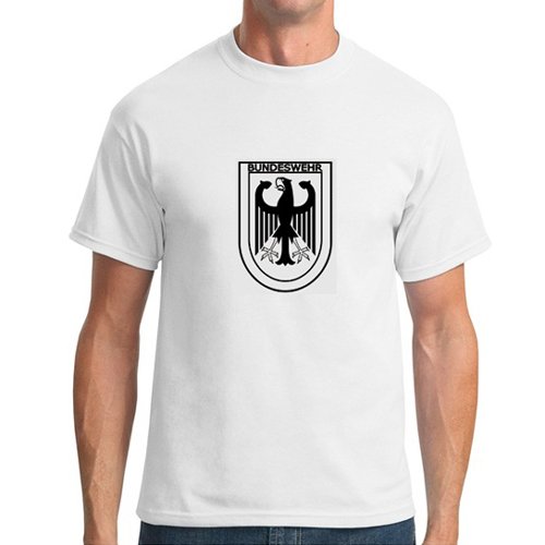 German Bundswehr Custom White Printed T-Shirt