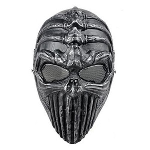 Spine Tingler Airsoft Mask - Antique Silver Finish