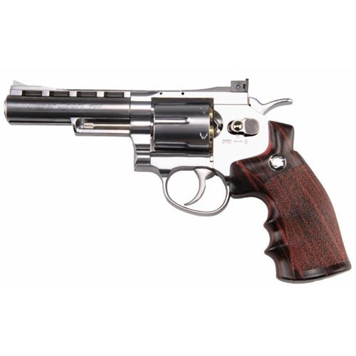 WG 6Mm 4 Inch CO2 Non Blowback Silver Airsoft Revolver