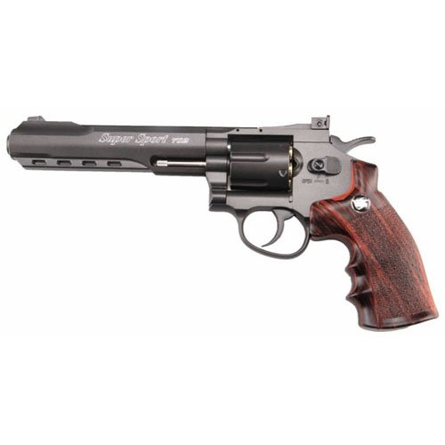 WG 6Mm 6 Inch CO2 Non Blowback Black Airsoft Revolver