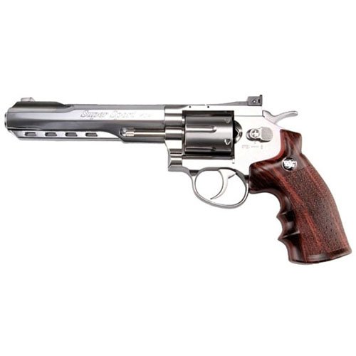 WG 6Mm 6 Inch CO2 Non Blowback Silver Airsoft Revolver