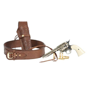 Western Justice .38 Cal. Bullet Loops 2.5 Inch Wide Gun Belt - Leather