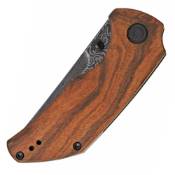 Thug 2 Thumb Stud Knife Wood Handle