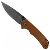 Brazen Damascus Folding Knife w/ Micarta Handle