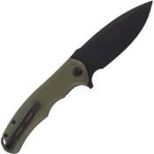 Explorer Praxis Folding Knife - OD Green G10 Handle - Black S/S Liner 