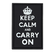 Condor Keep-Calm Carry-On Moral Patches - White