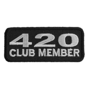 420 Club Funny Stoner Patch - 3x1.25 inch