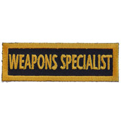 CP 3x1 Inch Weapons Specialist Name Tag Patch