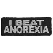 I Beat Anorexia 3.5x1.25 Inch Patch