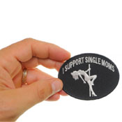 3x2.25 Inch I Support Single Moms Funny Biker Patch