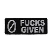 Zero Fucks Given Patch - 4x1.5 Inch