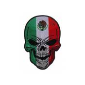 Mexican Flag Skull Small Patch