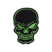 Black Green Skull Patch