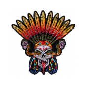 Wicked Snake Skull and Feathers Patch