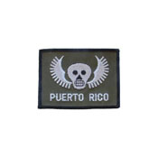 PATCH-PUERTO RICO,SKULL