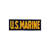 5 1/4 Inch USMC Tab Golden And Black Patch