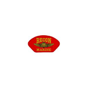 Patch USMC Hat Recon Red 3 Inch X5-1/4 Inch