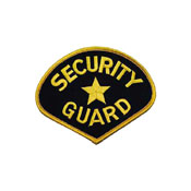 4 3/4 Inch Golden Black Security Guard Patch