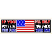  If You Don't Like This Flag I'll Help You Pack Bumper Sticker