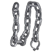 5-Foot Giant Rusty Chain Manacle Prop