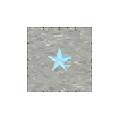 Fuzzy Dude Star Solid 1.5 Inches Neon Blue