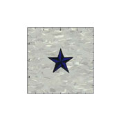 Star 3-D Blue And Black Patch
