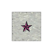 Star 3-D Pink And Black Patch