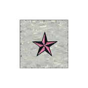 Star 3-D 2 Inches Neon Pink And Black Patch