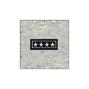 Stars Four In Rectangle White On Black Patch