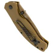 Timberline SOC Coyote Tan Handle Combo Edge Folding Knife
